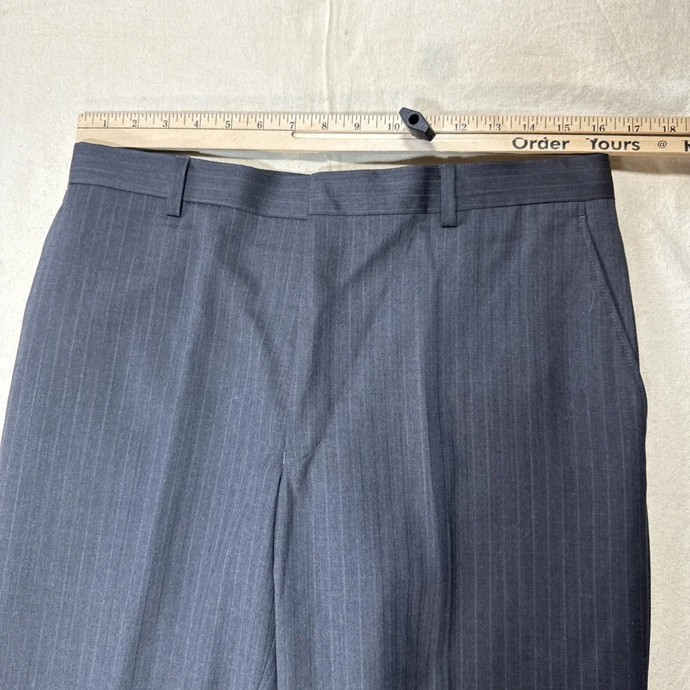 Jos. A. Bank Joseph Slim Fit Suit 41R W32 L31 Charcoal Grey Pinstripe 100% Wool